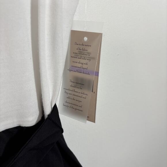 Nanette Lepore Flutter Sleeve Smocked Midi Dress Black White 6 NWT Peasant Boho - Picture 6 of 13